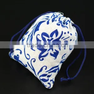 Blue and White Porcelain Small Drawstring Jute Bag China Supplier Supplier's Choice thumbnail-4