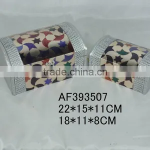 Wood Fabric Star Anf Windmill Jeweled Box thumbnail-1