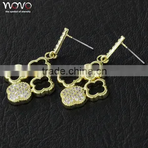 Custom Yellow Gold Plated Brass Earring Jewelry thumbnail-2
