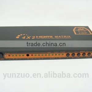 3D 4x2 HDMI Matrix Switch Splitter With Remote Control HDCP 1080P 4-In--2-Out thumbnail-1