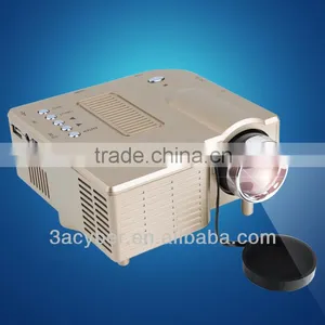 Portable Multimedia Mini LED Projector For Home Theater Computer Displayer Golden US Plug thumbnail-1