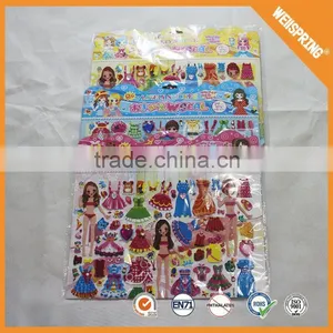 Modern Cartoon Puffy Sticker Key Chain Kids Puffy 3d Stickers thumbnail-1