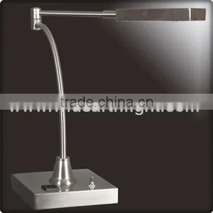 UL Approved Lighting Factory Swing Arm Hotel Led Reading Lamp With Outlet And Base Switch T20222 thumbnail-1
