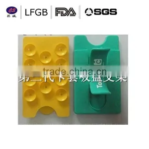 2015 New Eco Friendly Products Wholesale Phone Card Holder Silicone Phone Card Holder Cell Phone Case Card Holder thumbnail-1