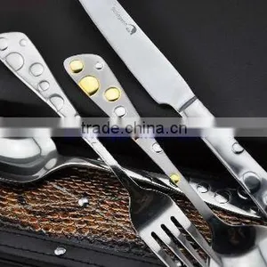 Gold Plated Silver Cutlery Stainless Steel Flatware Set thumbnail-1