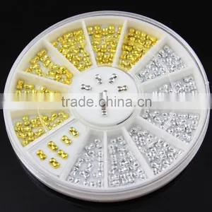 Factory Price Sliver & Gold Bow Nail Art Decoration Sticker thumbnail-1