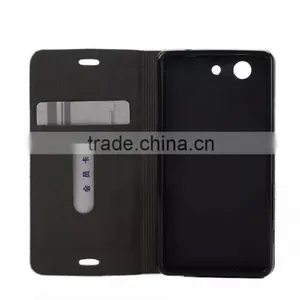 Fabric Wallet Leather Case for Sony Xperia Z3 Mini thumbnail-4