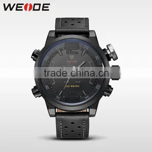 High Quality WEIDE Luxury Men Watch Japan Movt Quartz Watch Stainless Steel Back Big Face Watch Digital Gray WH5210 thumbnail-1
