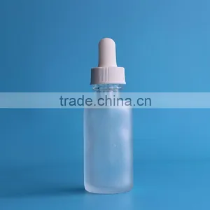 1oz Frosted Glass Bottle With Dropper thumbnail-1