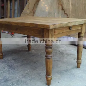 Dining Table 1 Drawers 180 Reclaimed Old Pine Natural thumbnail-1