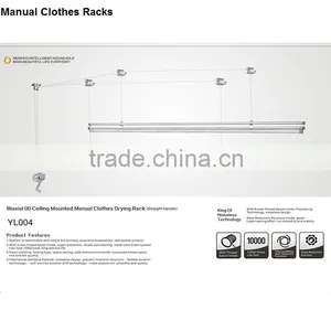 Aluminum Adjustable Style Manual Clothing Drying Rack thumbnail-1
