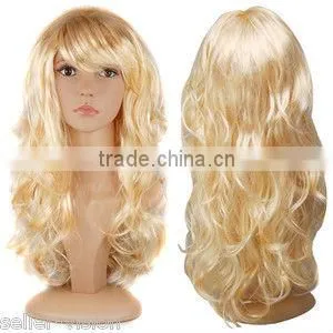 Ladies Full Wig Fancy Dress Wigs Long Wig BLONDE thumbnail-1