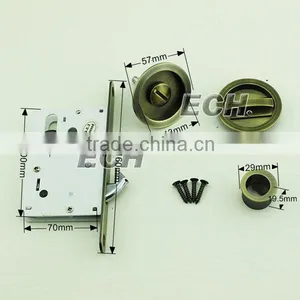 China Supplier Modern Hotel Zinc Alloy Sliding Door Lock thumbnail-5