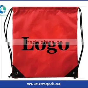 Black Logo Drawstring Nylon Backpack Bags thumbnail-2