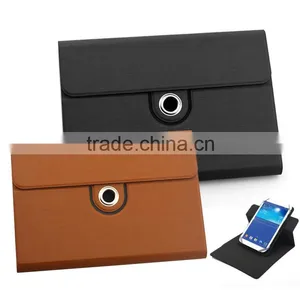 Magnet Closure Full Protect Stand Handheld Brief Leather Cover for Ipad thumbnail-1