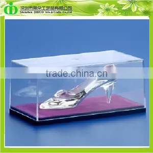 DDS-0006 Fashionable Desktop Plexiglass Crystal Shoes Box,Plexiglass Shoes Box,Plexiglass Display Box for Crystal Shoes thumbnail-1