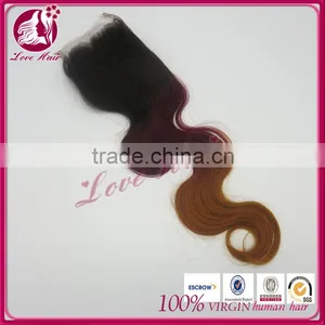For Sale 100% Unprocessed Three Tone Human Hair Body Wave Hair Wefts With Body Wave Lace Closure thumbnail-3