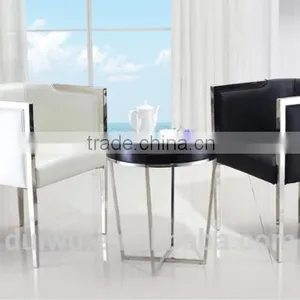 2016 Simple Round Wooden Material Stainless Steel Table thumbnail-1