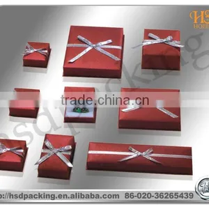 Customizd High Quality Cheap Paper Ring Box Withe Ribbon Packaging for Sale thumbnail-1
