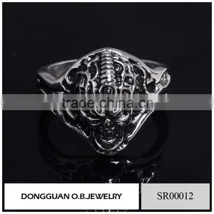 2016 Fashion New Style Skull Ring Wholesale Steel Jewelry Ring thumbnail-2