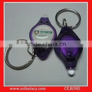 Promotional Branded Led Flashlight Keychain With UV 395nm thumbnail-4