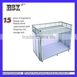 Supermarket Metal Folding Promotion Desk Cart HSX-182 thumbnail-1