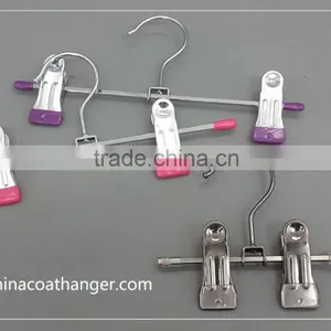 The HEAD Metal Hanger ,plastic Plated One Bar Clips Hanger for Pants Simple Hanger Best Price thumbnail-4