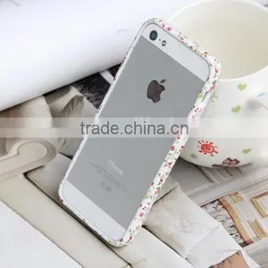 Lovely Country Style For Iphone6 Bumper Case Two Parts With Pastoralism Broken Flower thumbnail-4