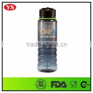 Personalized 750 ml Bpa Free Plastic Water Bottle With Drink Straw thumbnail-1