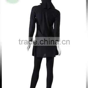 Ladies Modest Swimwear Women Muslim Swimsuit Black Bathers Burqa Bathing Suit thumbnail-3