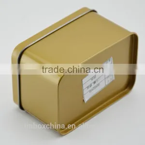 Dongguan Factory Direct Gold Rectangle Gift Packaging Tin Can thumbnail-2