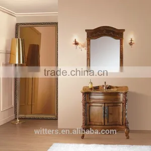 Farmhouse Solid Wood Bathroom Vanity Sinks With Mirror WTS215 thumbnail-1