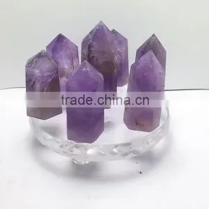 Natural Amethyst Crystal Point Seven Star Group thumbnail-2