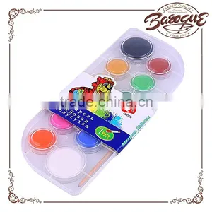 High Quality 12pcs Solid Powder Water Color Cake Airbrush Paint for Kids,tempera Kids Paint Powder Watercolor in Plastic Box thumbnail-1