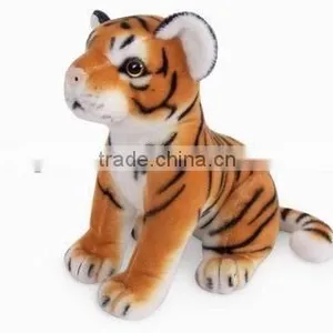 Factory Wholesale Realistic Sitting Brown Tiger Plush Toys Stuffed Plush Jungle Animal Toy Super Soft Plush Brown Tiger thumbnail-1