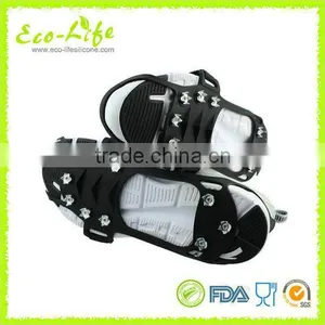 4 Sizes 10 Spikes Silicone Snow Ice Crampons, Anti-skid Shoe Cover for Ice and Snow thumbnail-4