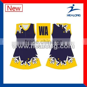 Custom 100% Polyester Good Quality Netball Jersey and Dress thumbnail-1