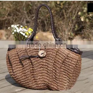 High Quality Women Bag Summer Style Handbags Fashion 2016 Straw Bag Woven Beach Bag thumbnail-4