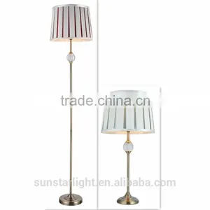 Antique Crystal Chandelier Floor And Table Lamp Sets Lights thumbnail-1