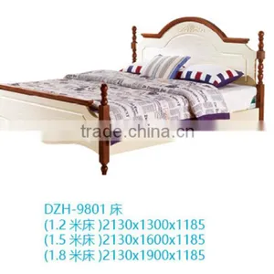 Mediterranean Style 1.2m Solid Wood Bed for Kids Furniture Design thumbnail-4