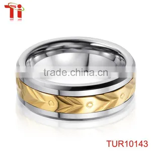 Fashion Tungsten Carbide Wedding Band Rings Inlay Steel Accessory thumbnail-2