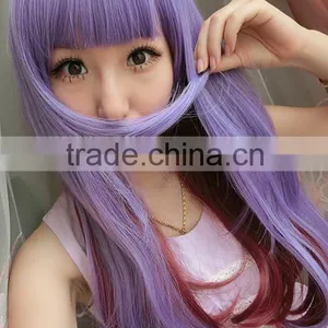 Top Quality 80cm Long Straight Heat Synthetic Multi Color Cosplay Wig thumbnail-3