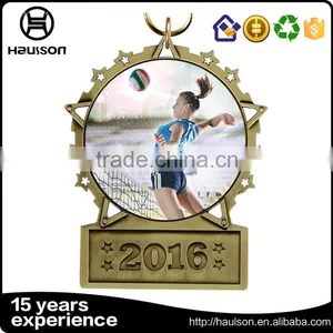 Wholesale Custom Medals Green Red Glitter Insert Photo Etched Zinc Alloy Silver Plated Running Gold Reward Medal us Sport Medal thumbnail-5