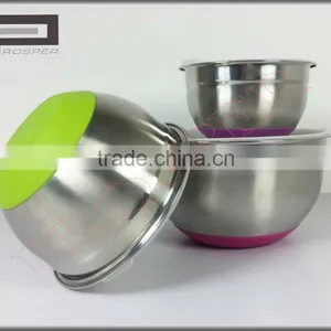 Popular Stainless Steel Mixing Salad Bowl With Silicone Botton thumbnail-1