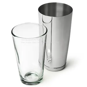 Sedex Factory Customized Logo Stainless Steel Cocktail Shaker BOSTON Cocktail Shaker thumbnail-1