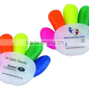 Hand Finger Palm Shape Stationery Highlighter Pens Many Colors Fluorescent Marker Pen for Children/pencil Shape Pen thumbnail-6
