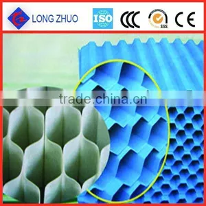 Square High Quality Honeycomb Inclined Pipe/PVC Plastic Hexagon Honeycomb Packing thumbnail-1
