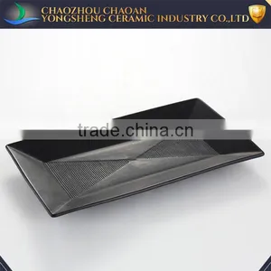 Stoneware Handmade Restaurant Black Food Plate thumbnail-1