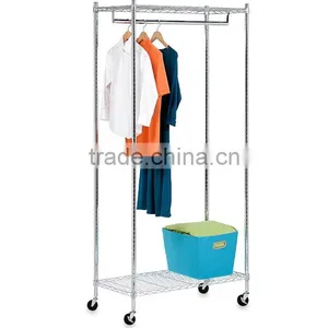 Vivinature Metal Wire Clothes Hanger With Storage Rack thumbnail-1