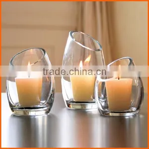 2016 Best Selling Clear 4 Inch Glass Candle Holders thumbnail-1